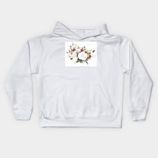 Romantic and Glamour Glow Flowers Watercolor Chic Floral Pattern Kids Hoodie